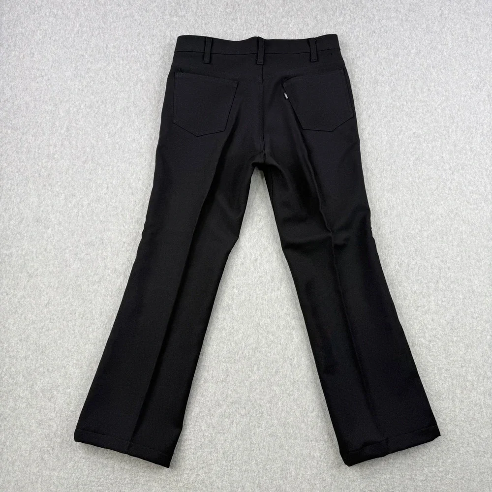 Vintage Levis Pants Mens Fits 33x28 Black 517 Sta Prest Bootcut 70s Made in USA